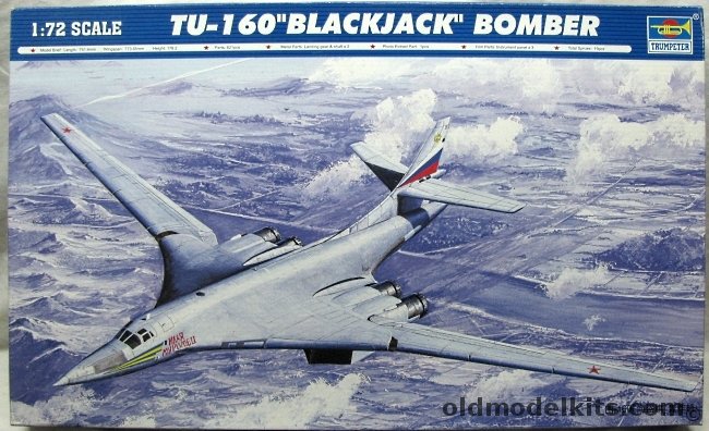 Trumpeter 1/72 Tu-160 Blackjack Bomber, 01620 plastic model kit